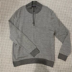 Brooks Brothers Men's Charcoal Zip-Up Sweater